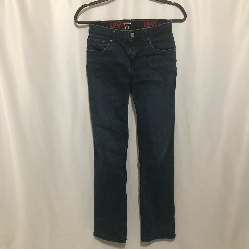 Levi's 514 Kids Jeans Straight Fit Dark Wash, Size 14 Reg
